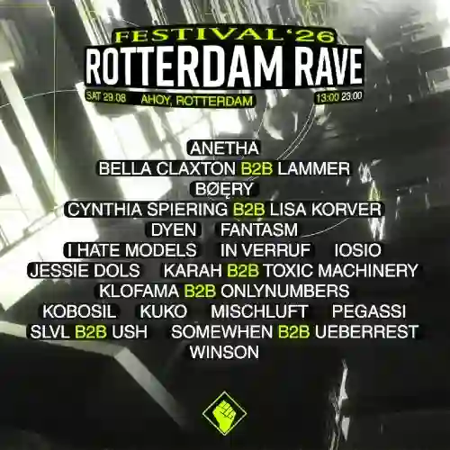 Rotterdam Rave Festival 2026 (Rotterdam, Netherlands - 29-08-2026)